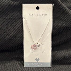 Katie Loxton London Silver Heart and Love Charms Necklace NWT